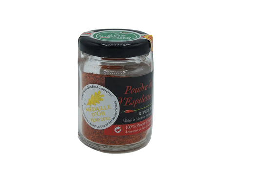 Poudre de piment d'Espelette Bio - AOP - 40 g - AB* Médaille d'Or au Concours Général de Paris 2022